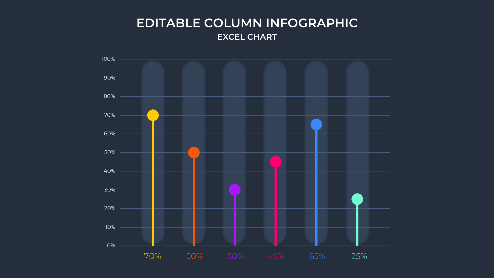 Excel Data Charts [dark] slide 2
